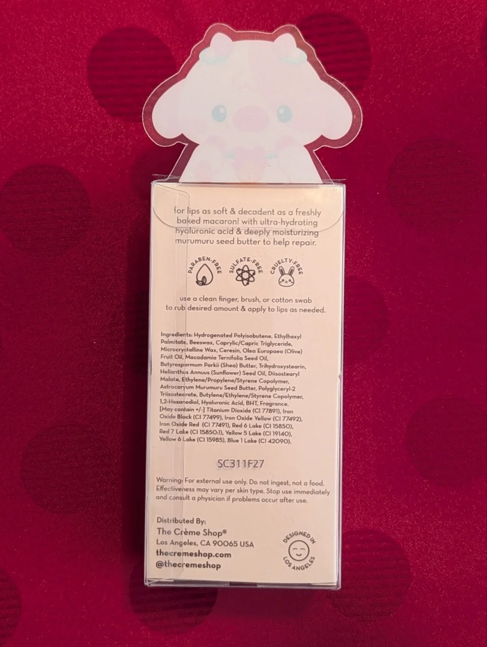🐮 Strawberry Milk Macaron Lip Balm By The Crème Shop Strawberry Cow